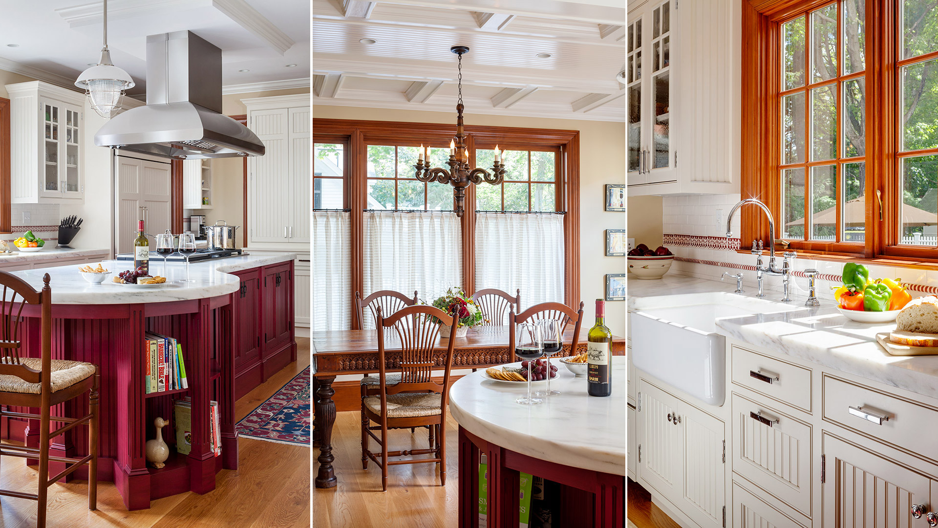 Concord Historic Home kitchen renovation and remodel with new island