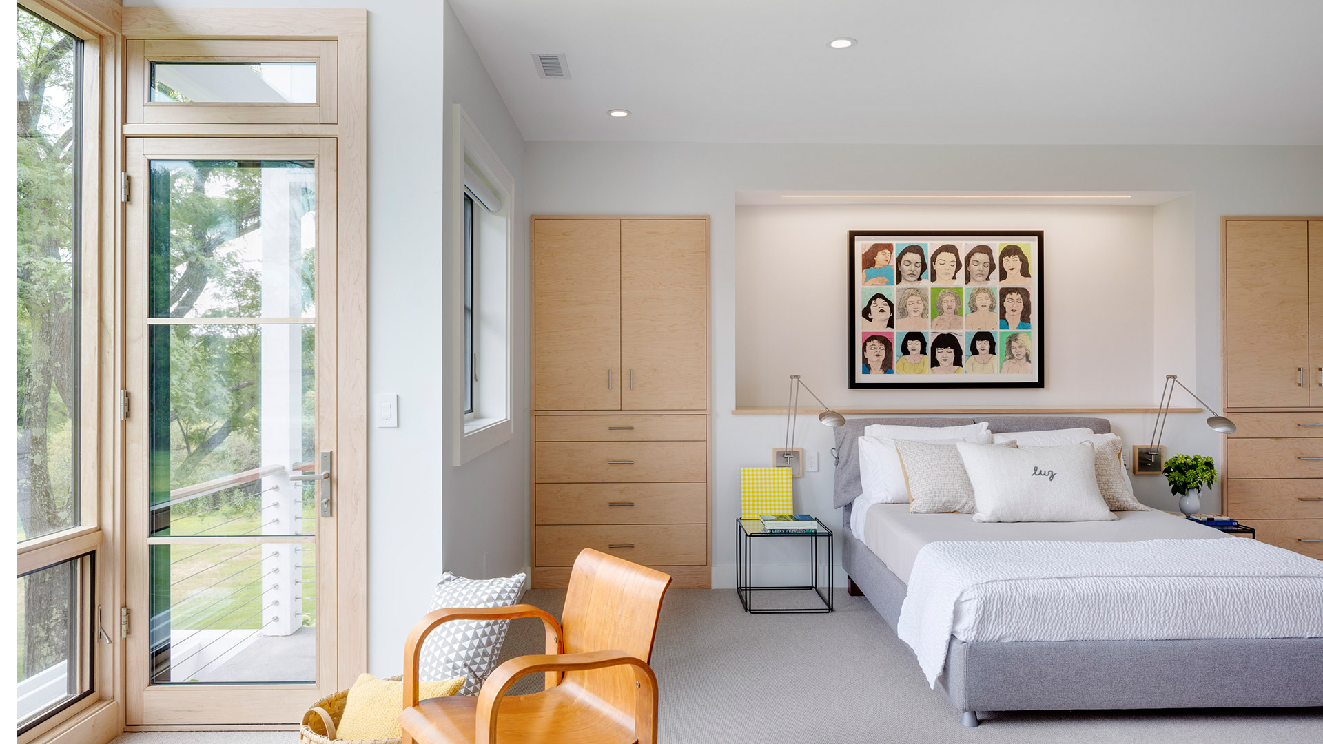 Concord Massachusetts modern master bedroom