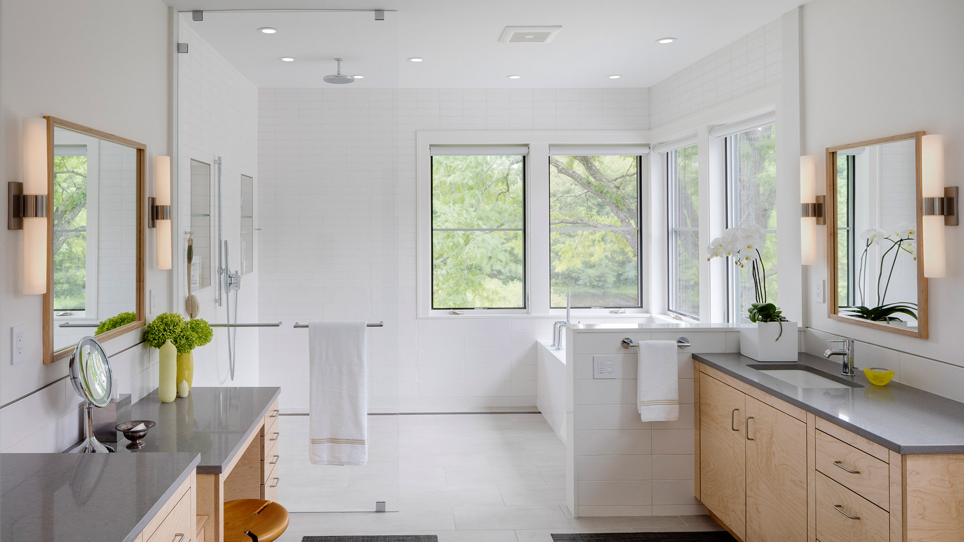Concord Massachusetts modern master bathroom